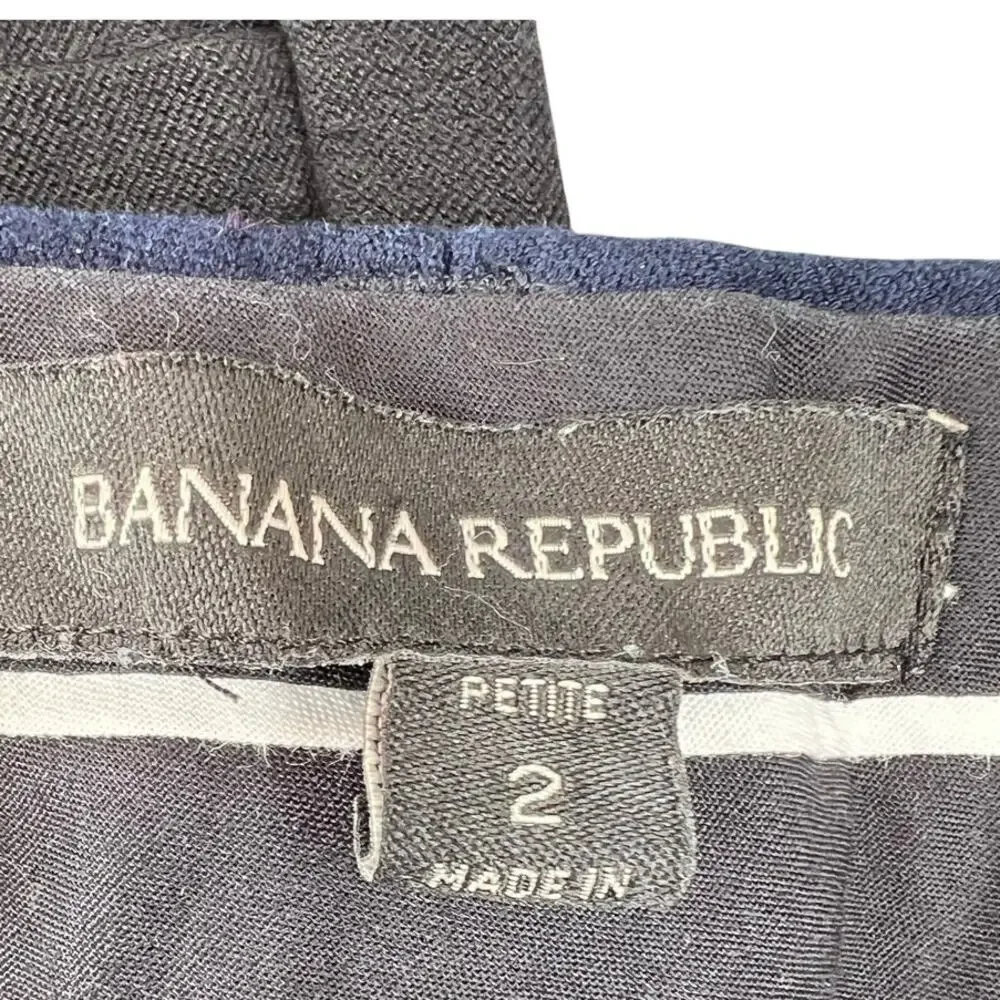 2 Pairs Banana Republic Sloan Fit Petite Pants Black and Navy Slim Ankle - 2P